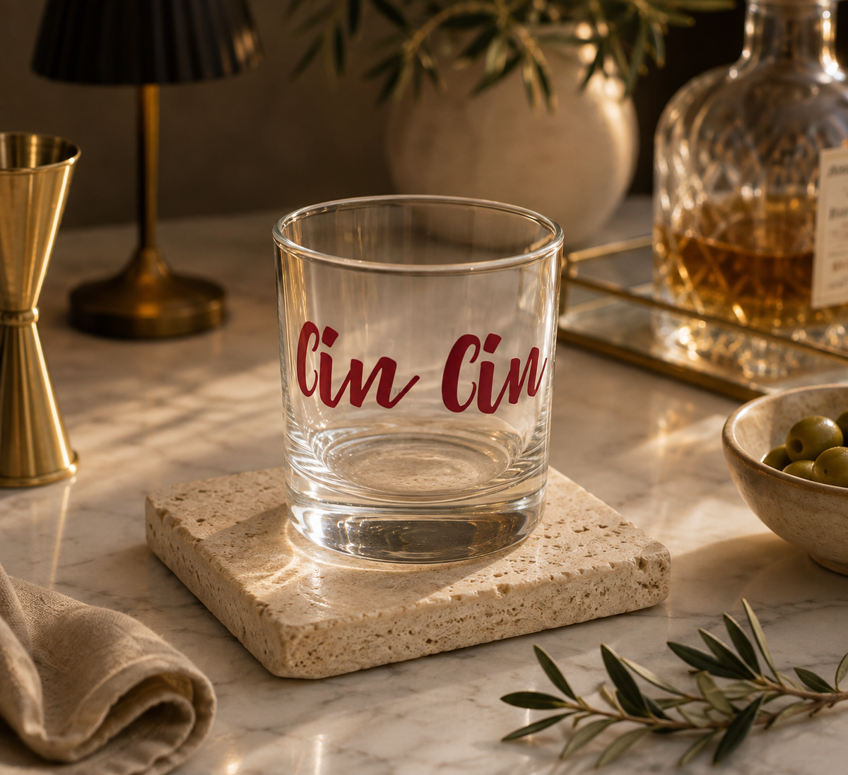 Cin Cin Rocks Glass
