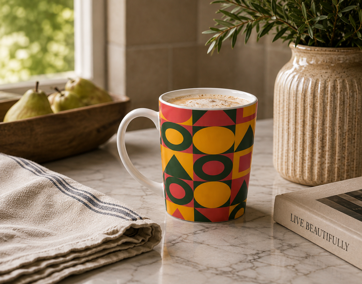 Harvest Geo Latte Mug